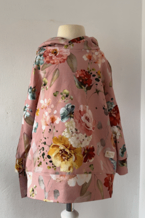 Bluza oversize dla dziewczynki z kapturem -ostatni rozmiar 116/122